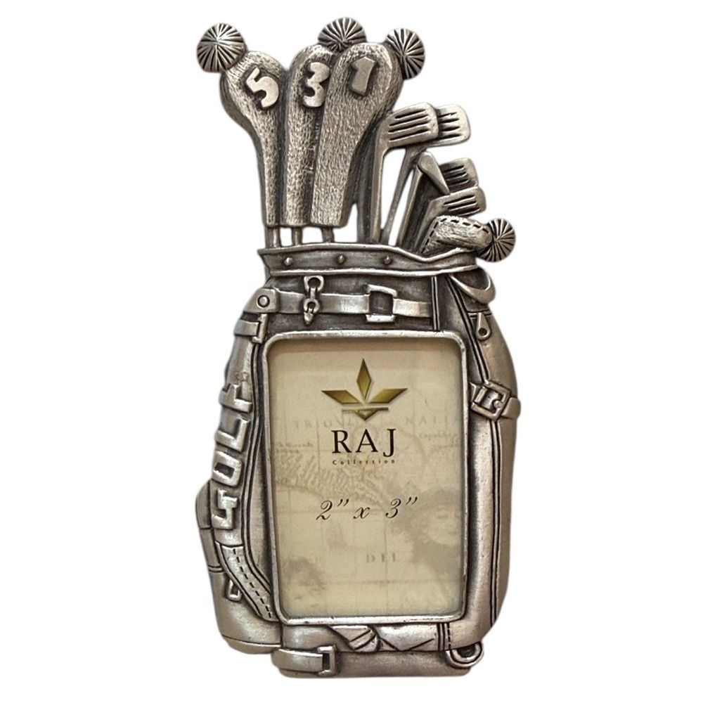 Vintage RAJ Collection Golf Bag Clubs Small Photo Frame